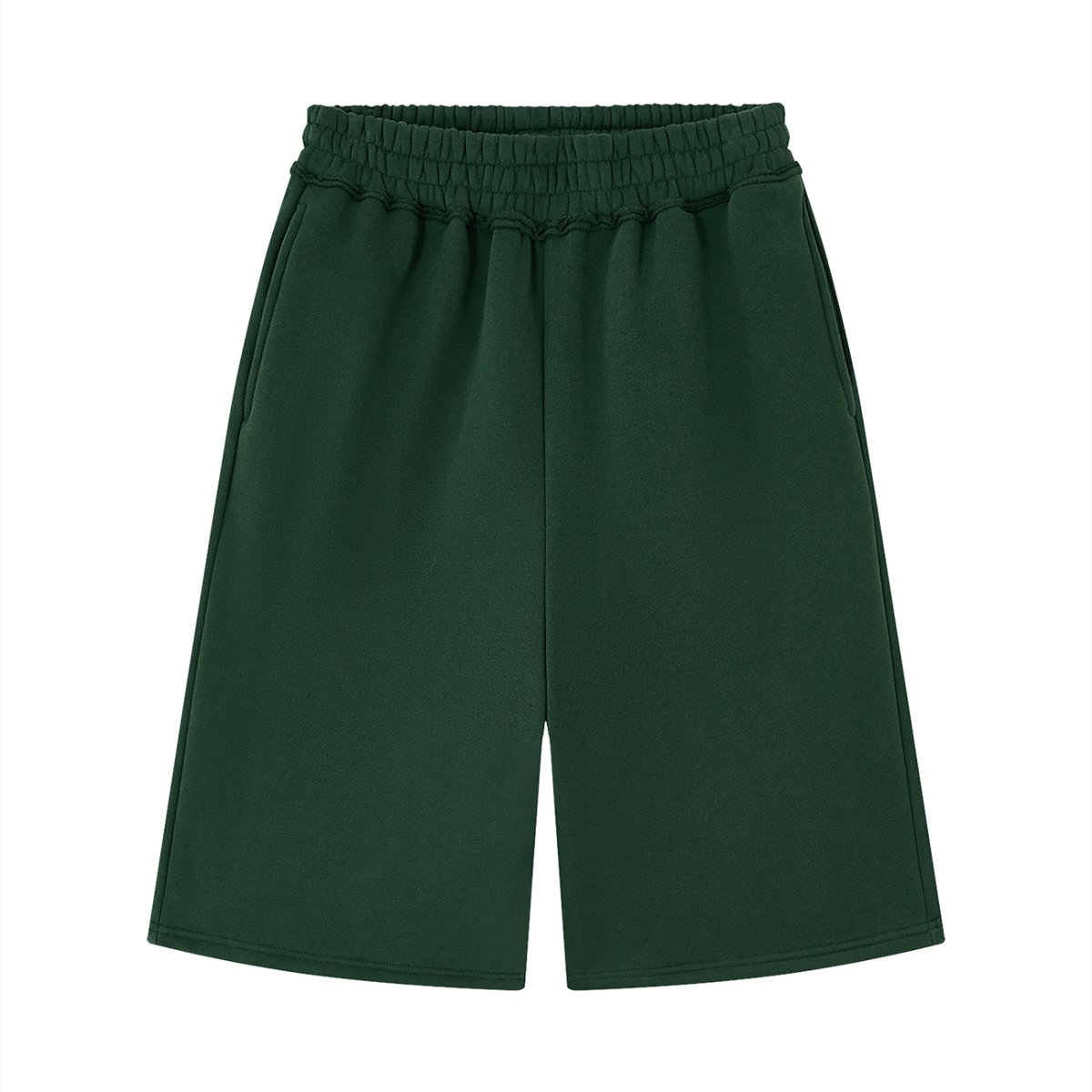 Unisex Raw Edge Fleece Shorts