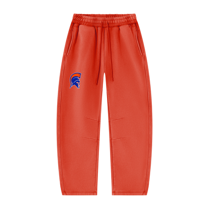 Unisex Vintage Wash Barrel Leg Fleece Sweatpants