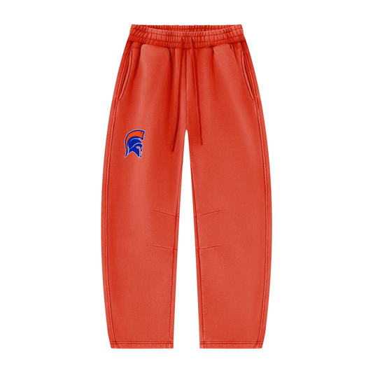 Unisex Vintage Wash Barrel Leg Fleece Sweatpants