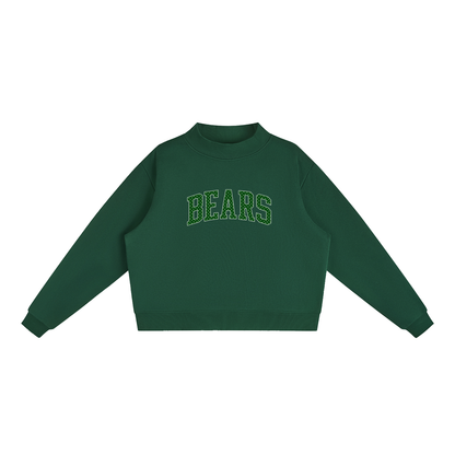 Essential Fleece Mock-Neck Crew Sweatshirt
