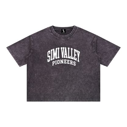 Basic 2 White Simi Valley Mineral Wash Boxy Cotton T-Shirt