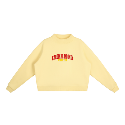 Basic 1 Cardinal Mooney Essential Fleece Mock-Neck Crew Sweatshirt