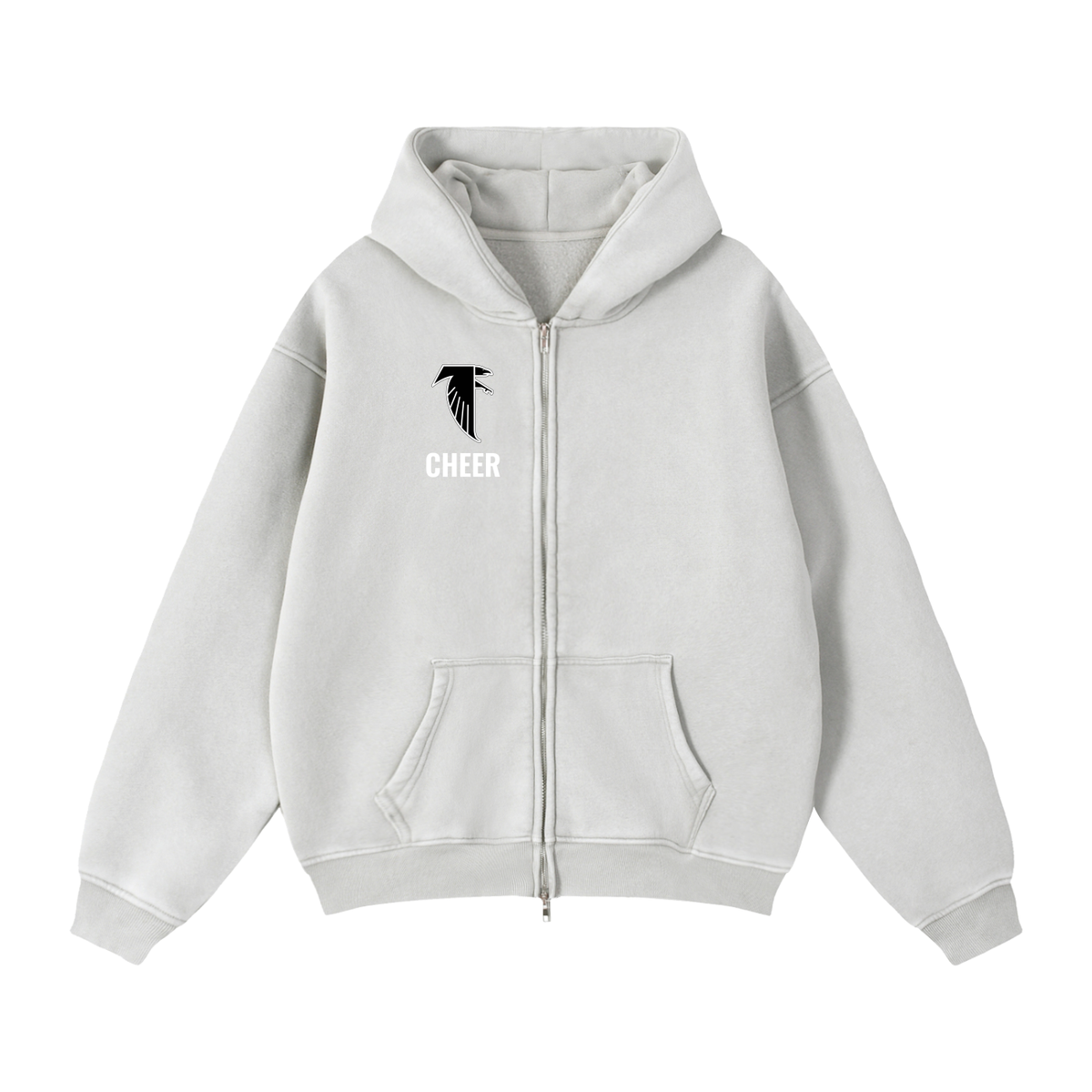 Fitch Zip-Through Boxy Fleece Hoodie