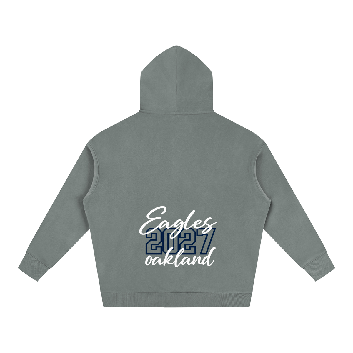 Cursive Front Oakland Middle Oversize Fleeced Hoodie