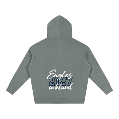 Cursive Front Oakland Middle Oversize Fleeced Hoodie