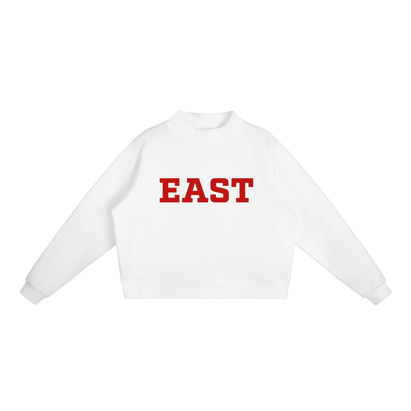 Essential Fleece Mock-Neck Crew Sweatshirt