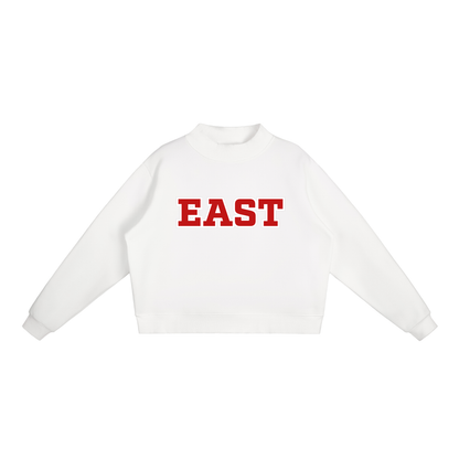 Essential Fleece Mock-Neck Crew Sweatshirt