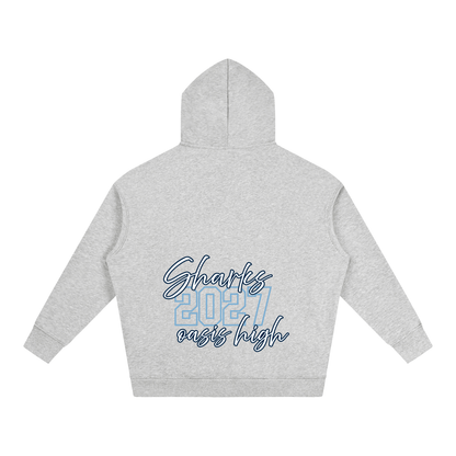 Cursive Front Oasis Oversize Fleeced Hoodie