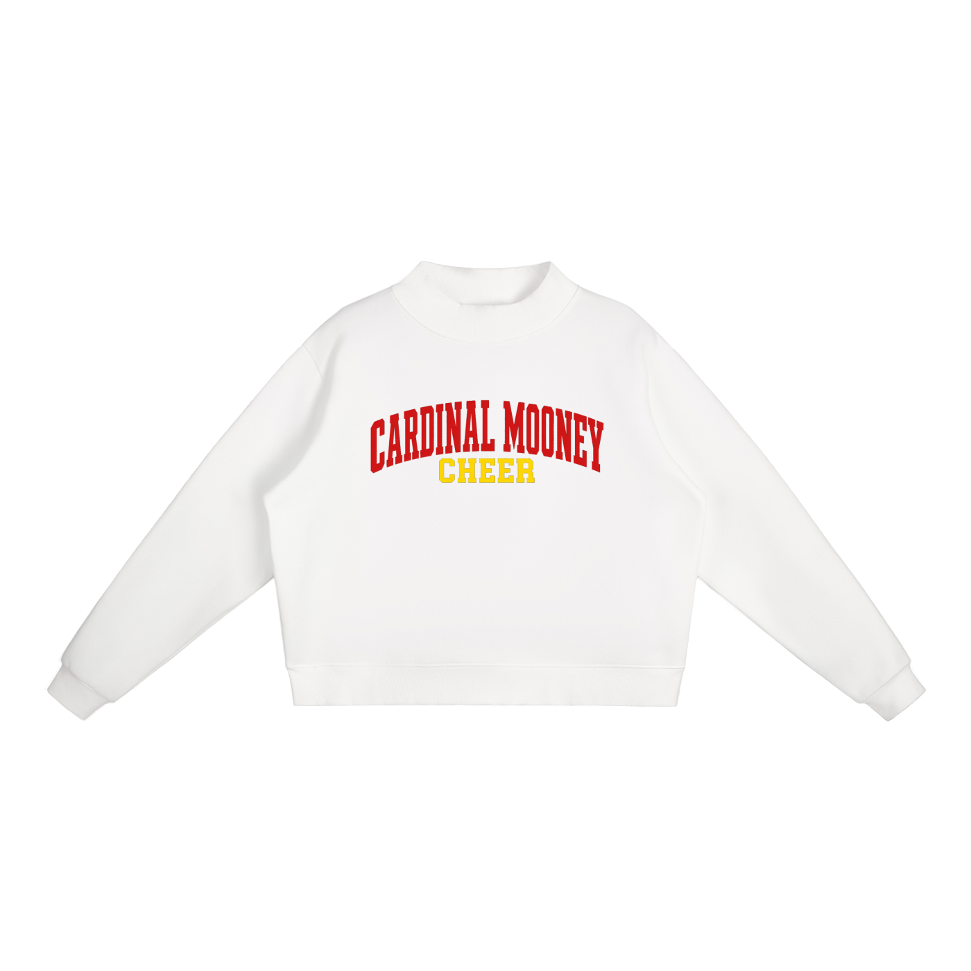 Basic 1 Cardinal Mooney Essential Fleece Mock-Neck Crew Sweatshirt