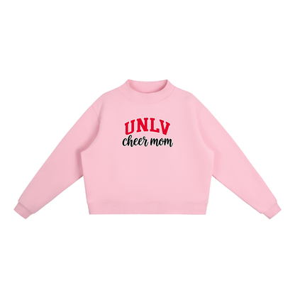 Cheer Mom UNLV Essential Fleece Mock-Neck Crew Sweatshirt (printed)