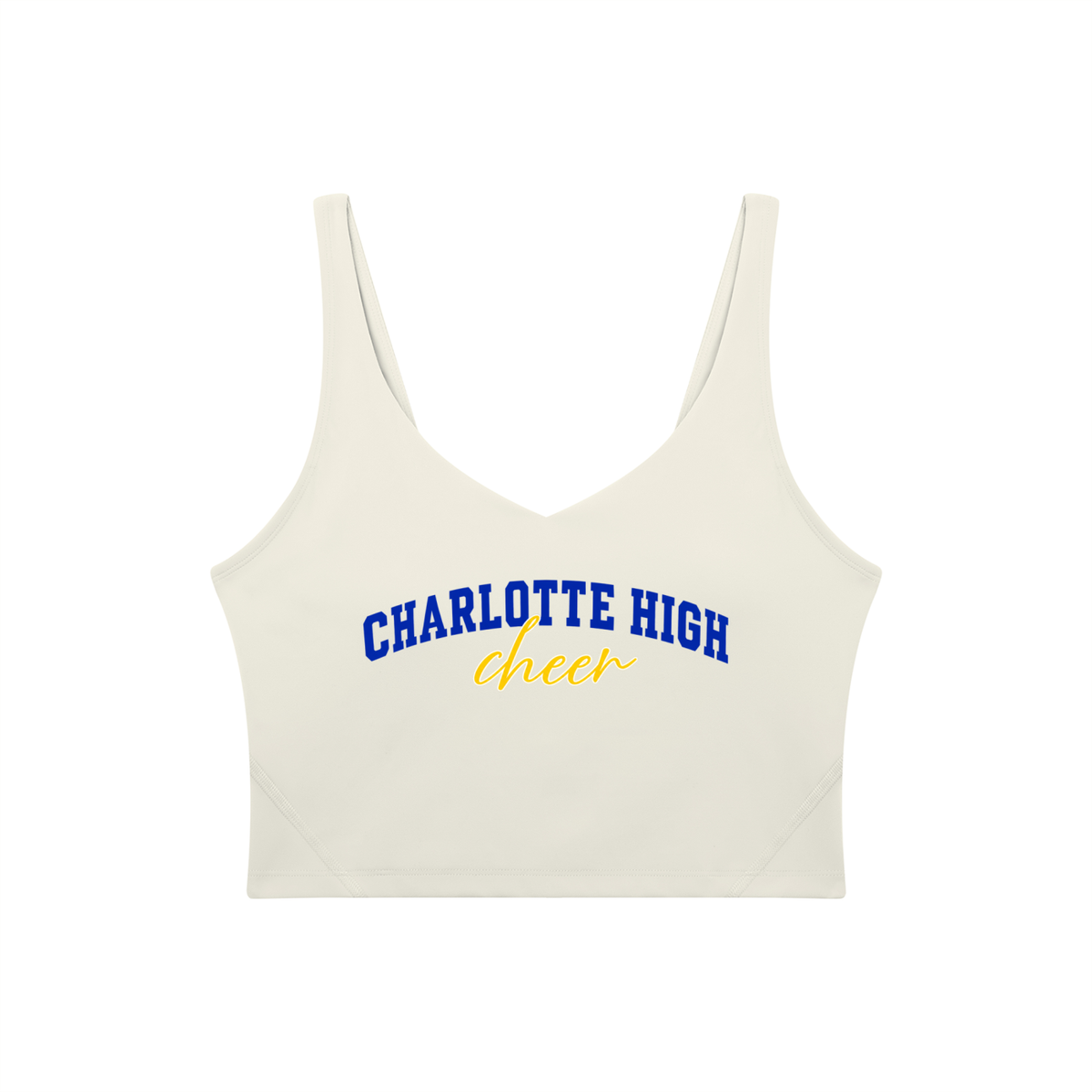 Cursive Charlotte Women's V-Neck Yoga Sports Bra