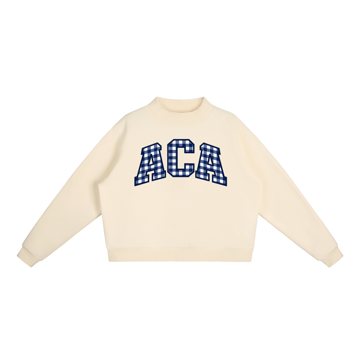 Essential Fleece Mock-Neck Crew Sweatshirt