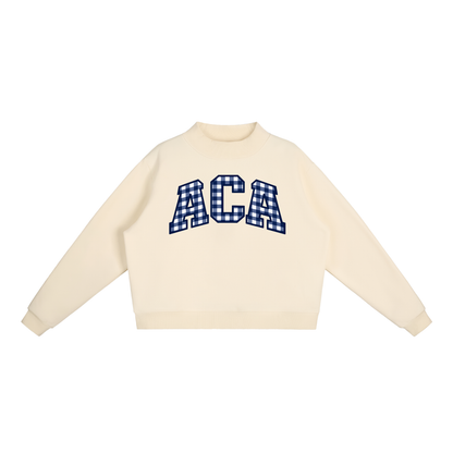 Essential Fleece Mock-Neck Crew Sweatshirt