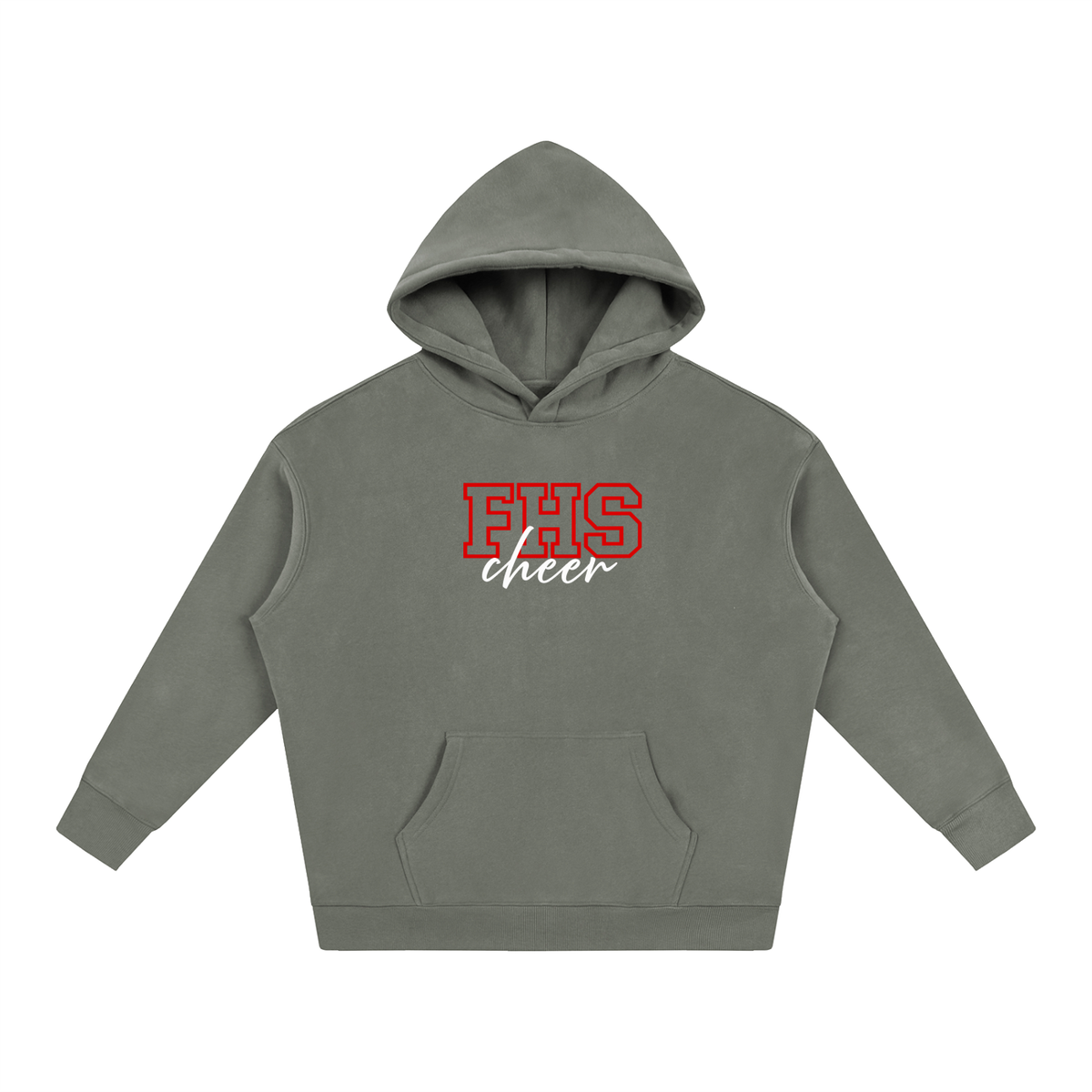 Cursive Front Fitch Oversize Fleeced Hoodie