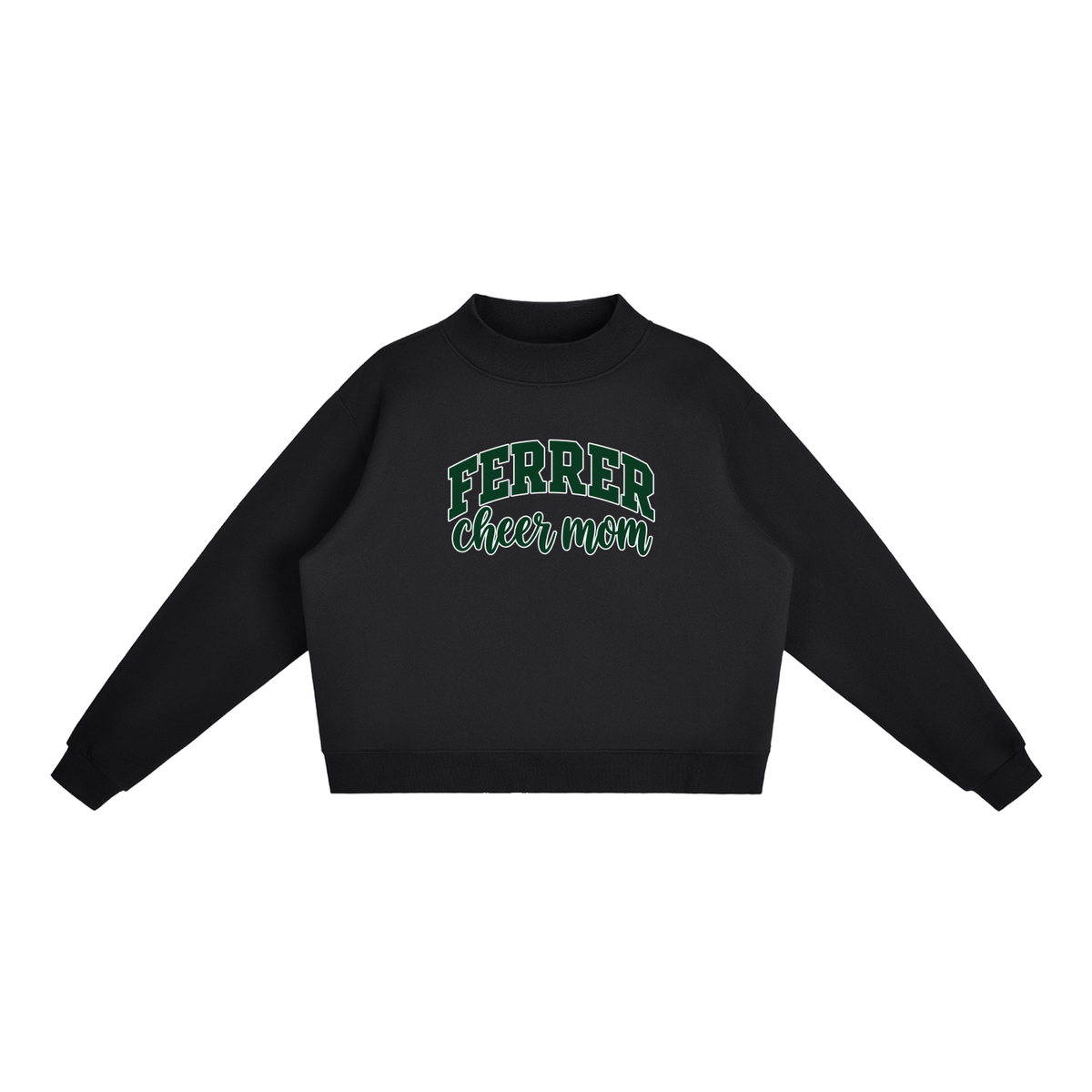 Cheer Mom St Vincent Ferrer Essential Fleece Mock-Neck Crew Sweatshirt (printed)