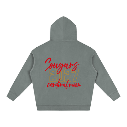Cursive Front Cardinal Mooney Oversize Fleeced Hoodie