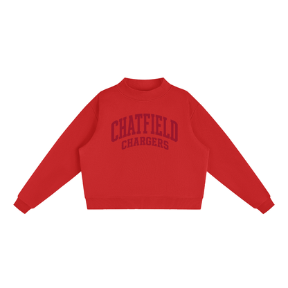 Basic 2 Chatfield Essential Fleece Mock-Neck Crew Sweatshirt (printed)
