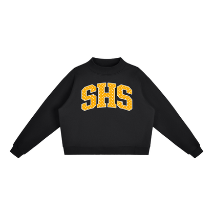 Essential Fleece Mock-Neck Crew Sweatshirt