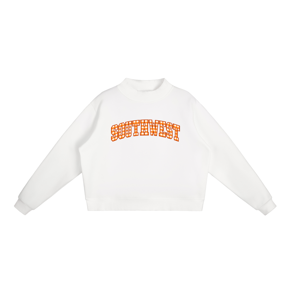 Essential Fleece Mock-Neck Crew Sweatshirt