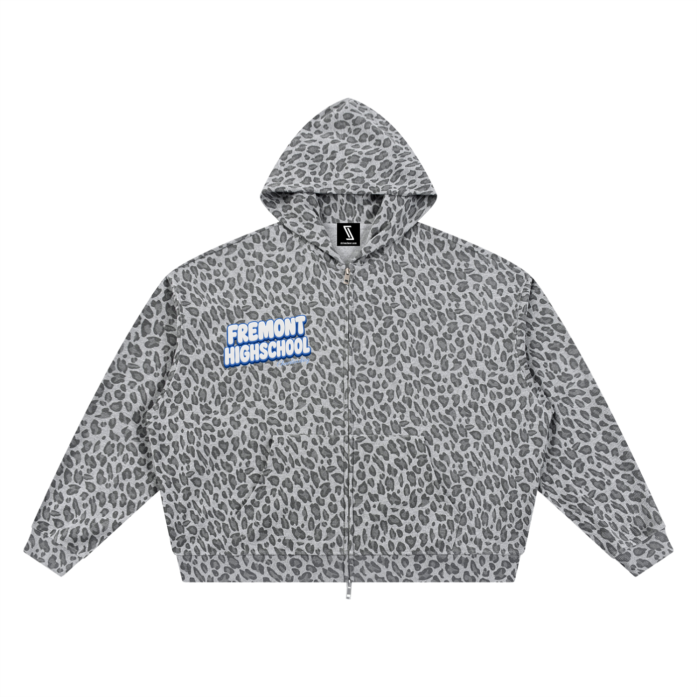 Leopard Print Full Zip Hoodie