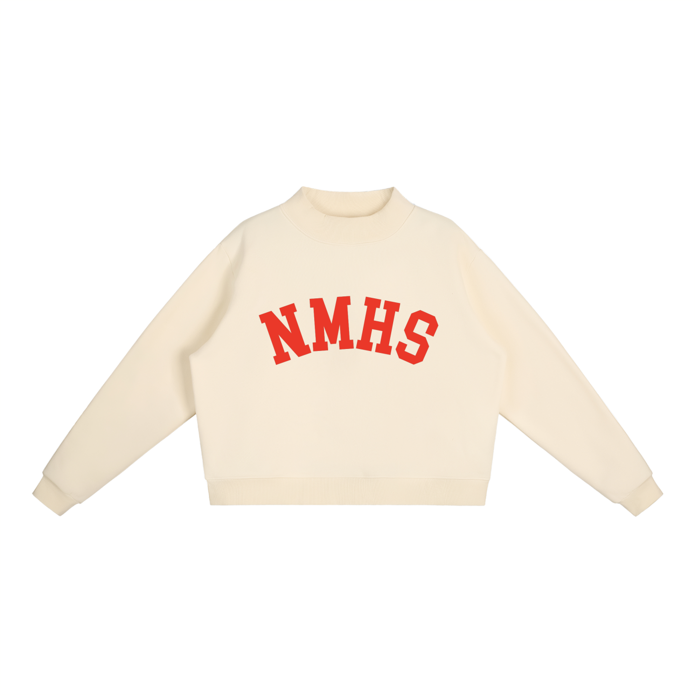 Essential Fleece Mock-Neck Crew Sweatshirt