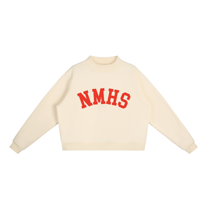 Essential Fleece Mock-Neck Crew Sweatshirt
