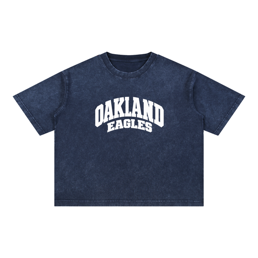 Basic 2 White Oakland Middle Mineral Wash Boxy Cotton T-Shirt