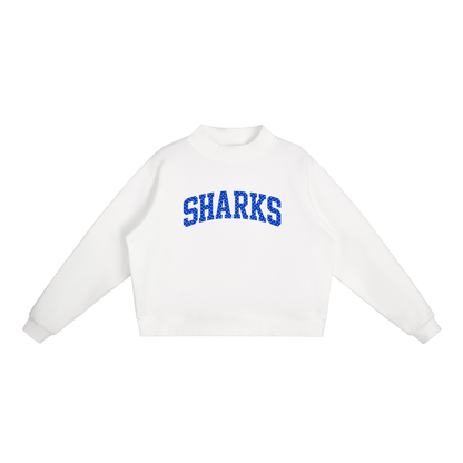 Essential Fleece Mock-Neck Crew Sweatshirt