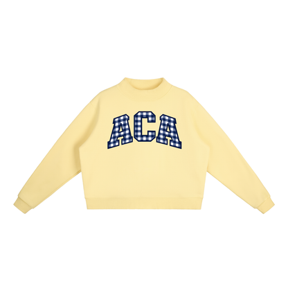 Essential Fleece Mock-Neck Crew Sweatshirt