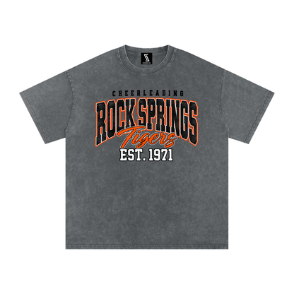 Vintage Rock Springs Snow Washed Oversized Cotton T-Shirt