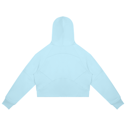 Cropped Zip-Through Hoodie