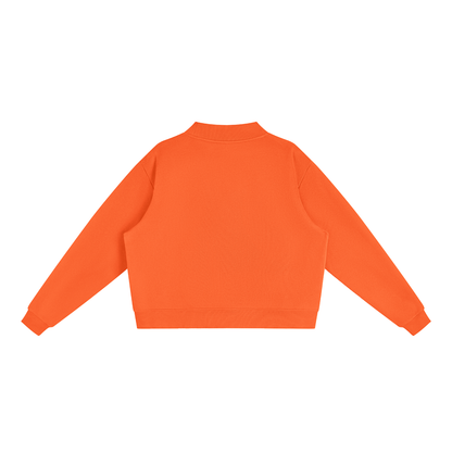 Essential Fleece Mock-Neck Crew Sweatshirt