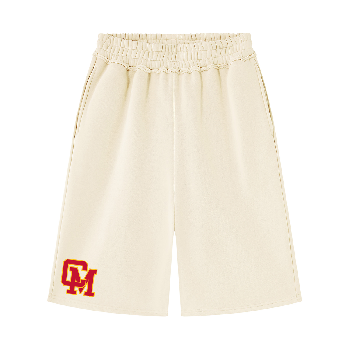 Unisex Raw Edge Fleece Shorts
