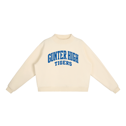 Basic 2 Gunter Essential Fleece Mock-Neck Crew Sweatshirt
