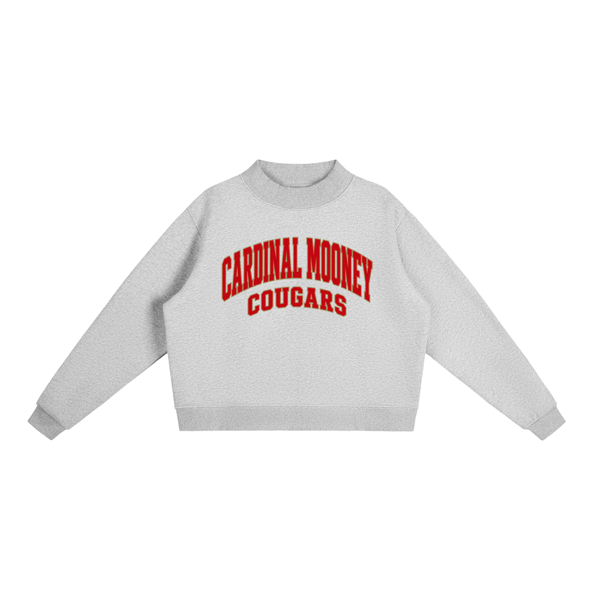 Basic 2 Cardinal Mooney Essential Fleece Mock-Neck Crew Sweatshirt