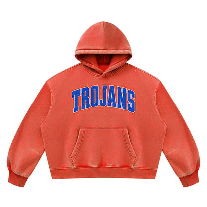Unisex Vintage Wash Boxy Fleece Hoodie