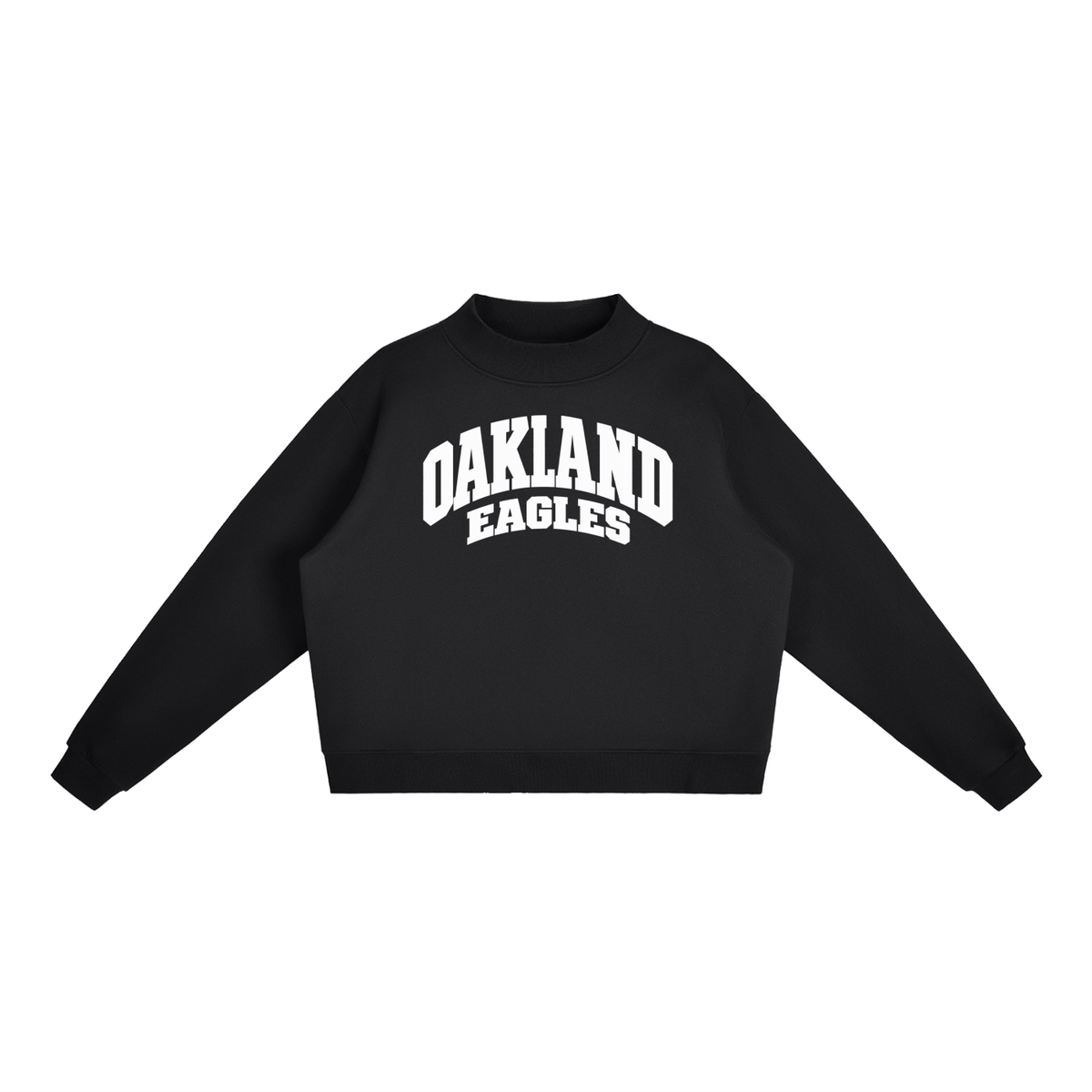 Essential Fleece Mock-Neck Crew Sweatshirt
