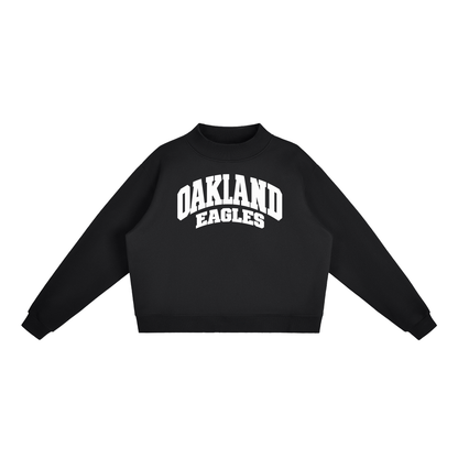 Essential Fleece Mock-Neck Crew Sweatshirt