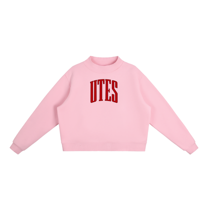 Varsity Utes Essential Fleece Mock-Neck Crew Sweatshirt
