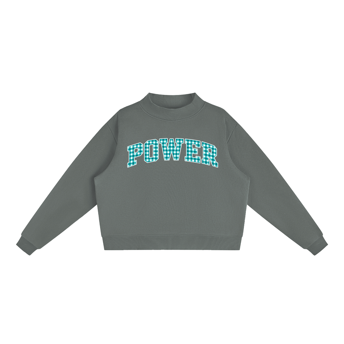 Essential Fleece Mock-Neck Crew Sweatshirt