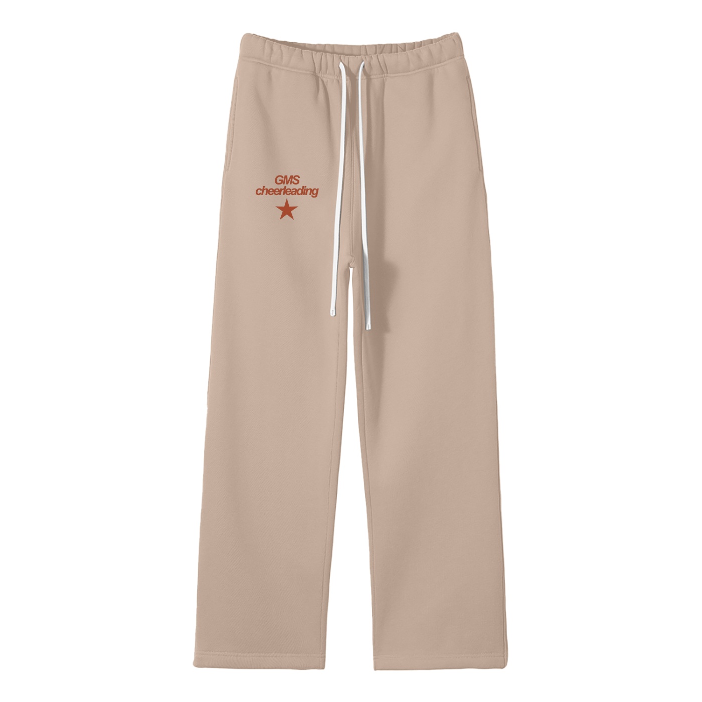 Star Unisex Solid Color Fleece Straight Leg Pants