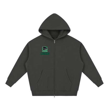 Simple Green River Essential Oversized Fleece Boxy Hoodie