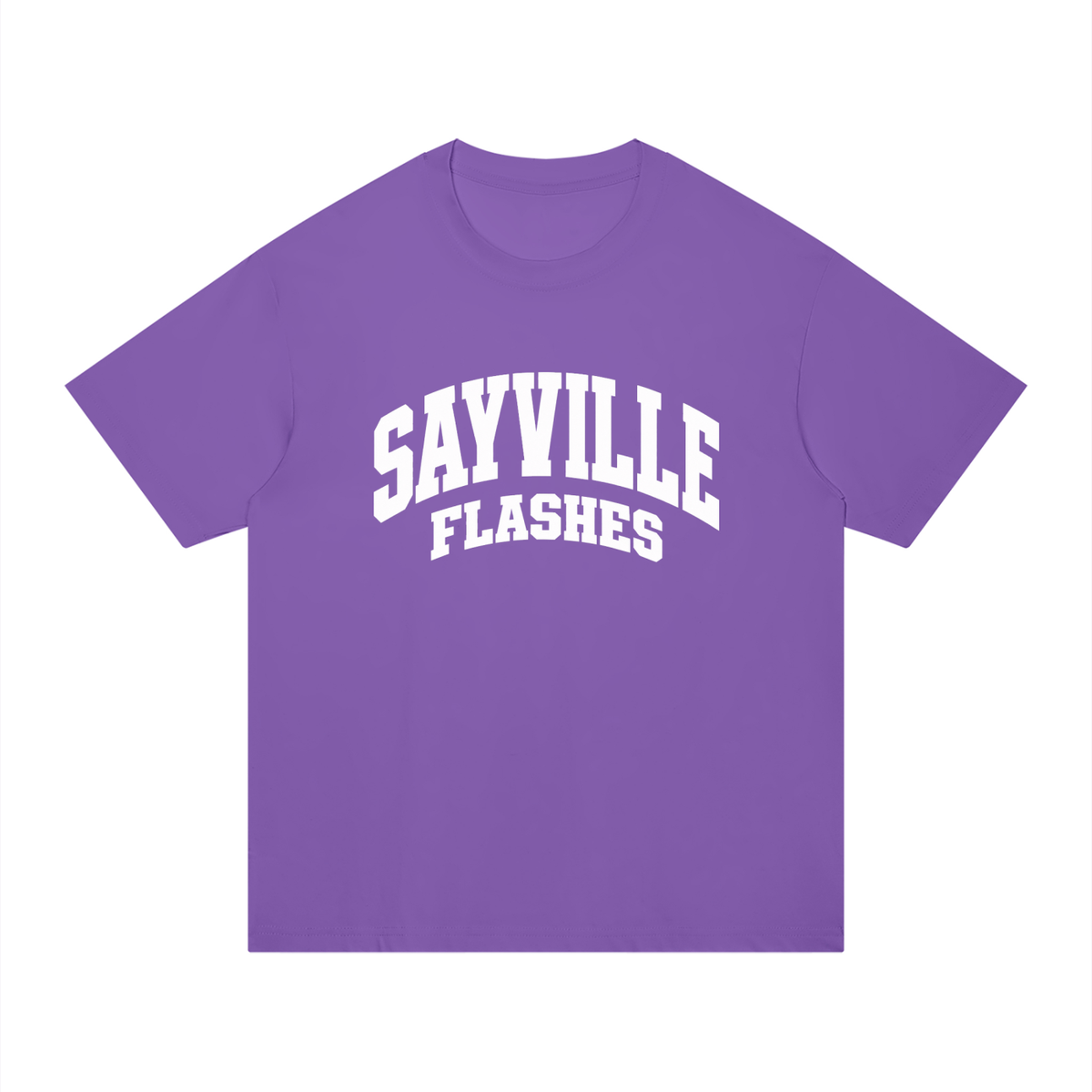 Basic 2 White Sayville Unisex Regular Fit Cotton T-Shirt