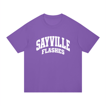 Basic 2 White Sayville Unisex Regular Fit Cotton T-Shirt