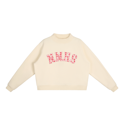 Essential Fleece Mock-Neck Crew Sweatshirt