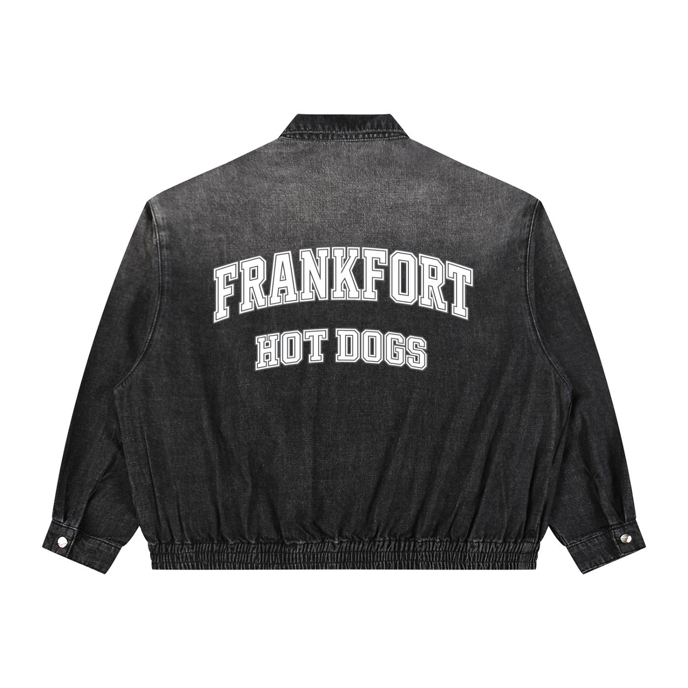 Unisex Vintage Wash Full-Zip Denim Jacket