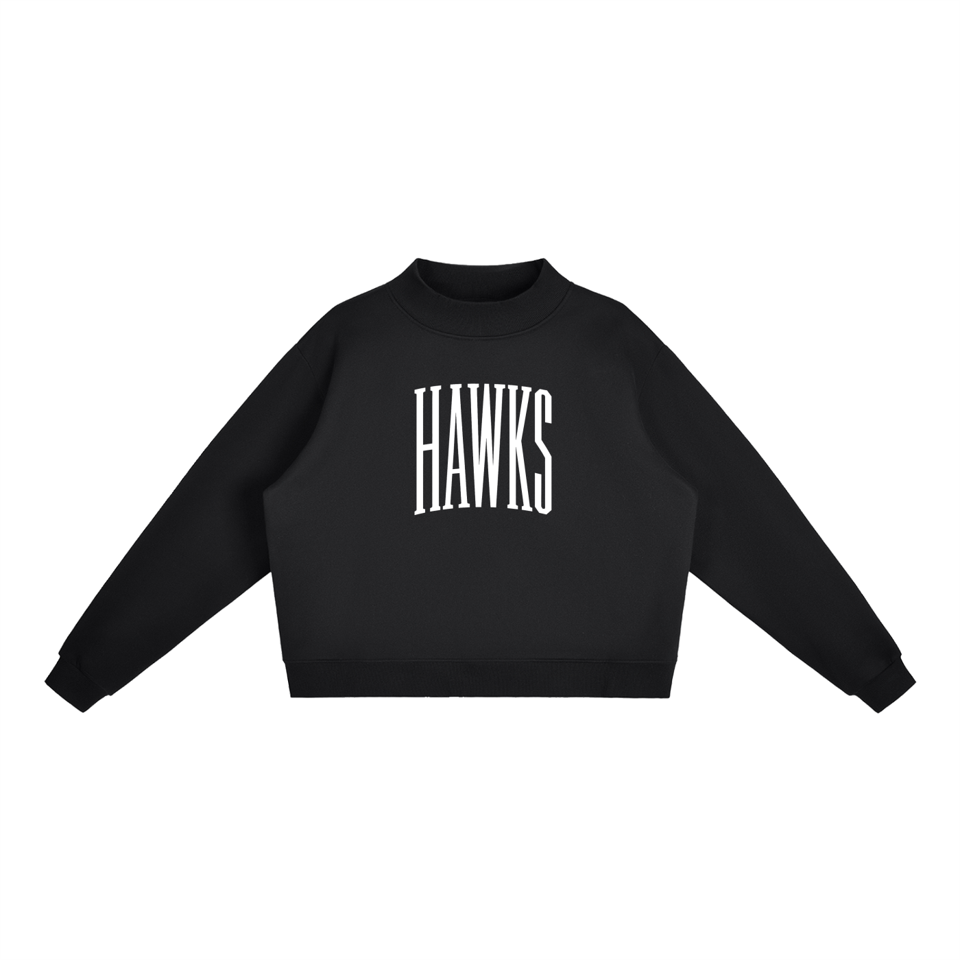 Essential Fleece Mock-Neck Crew Sweatshirt