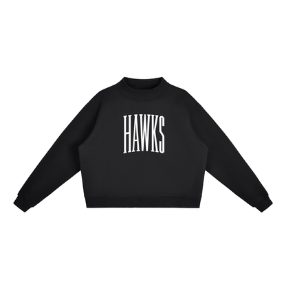 Essential Fleece Mock-Neck Crew Sweatshirt