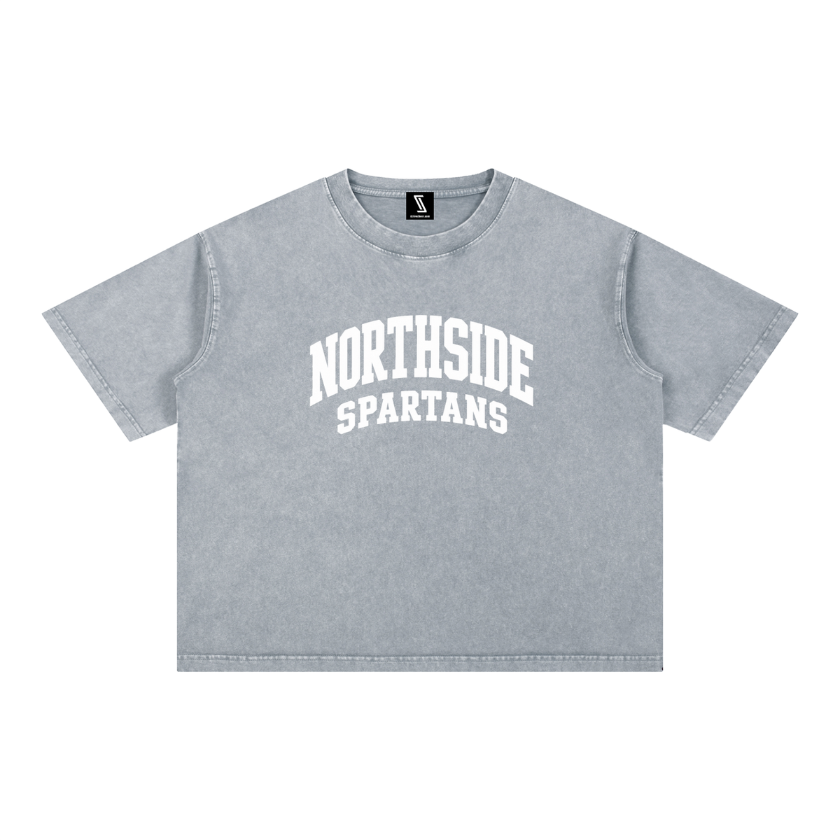 Basic 2 White Northside Mineral Wash Boxy Cotton T-Shirt