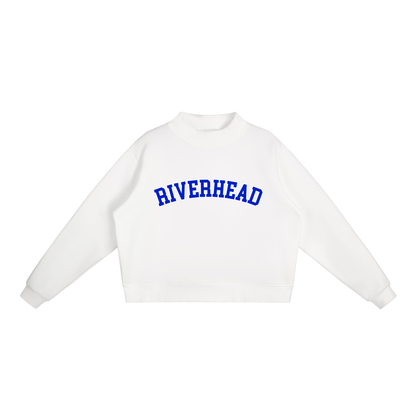Essential Fleece Mock-Neck Crew Sweatshirt